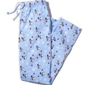 J. Crew Light Blue Snowman Print Pajama Bottoms